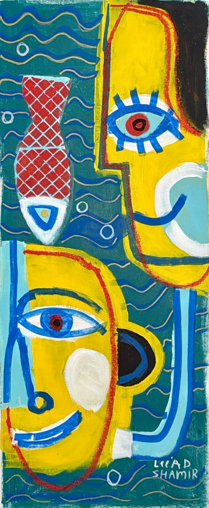 Leead Shamir — Original Painting, 40 × 15.75"