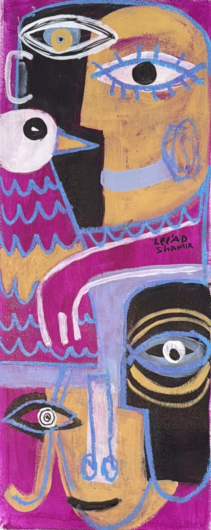 Leead Shamir — Original Painting, 40 × 15.75"