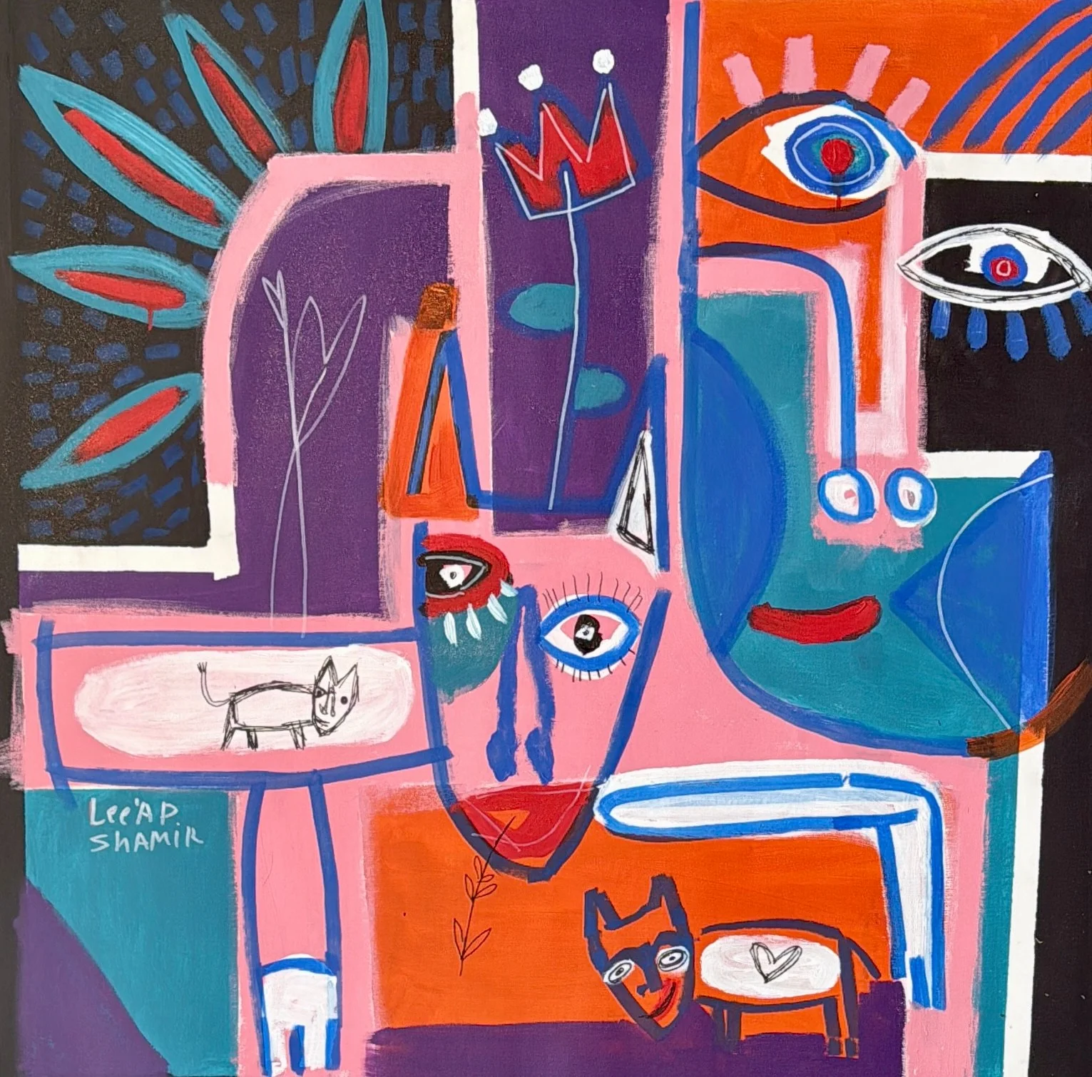Leead Shamir — Original Painting, 40 × 40"