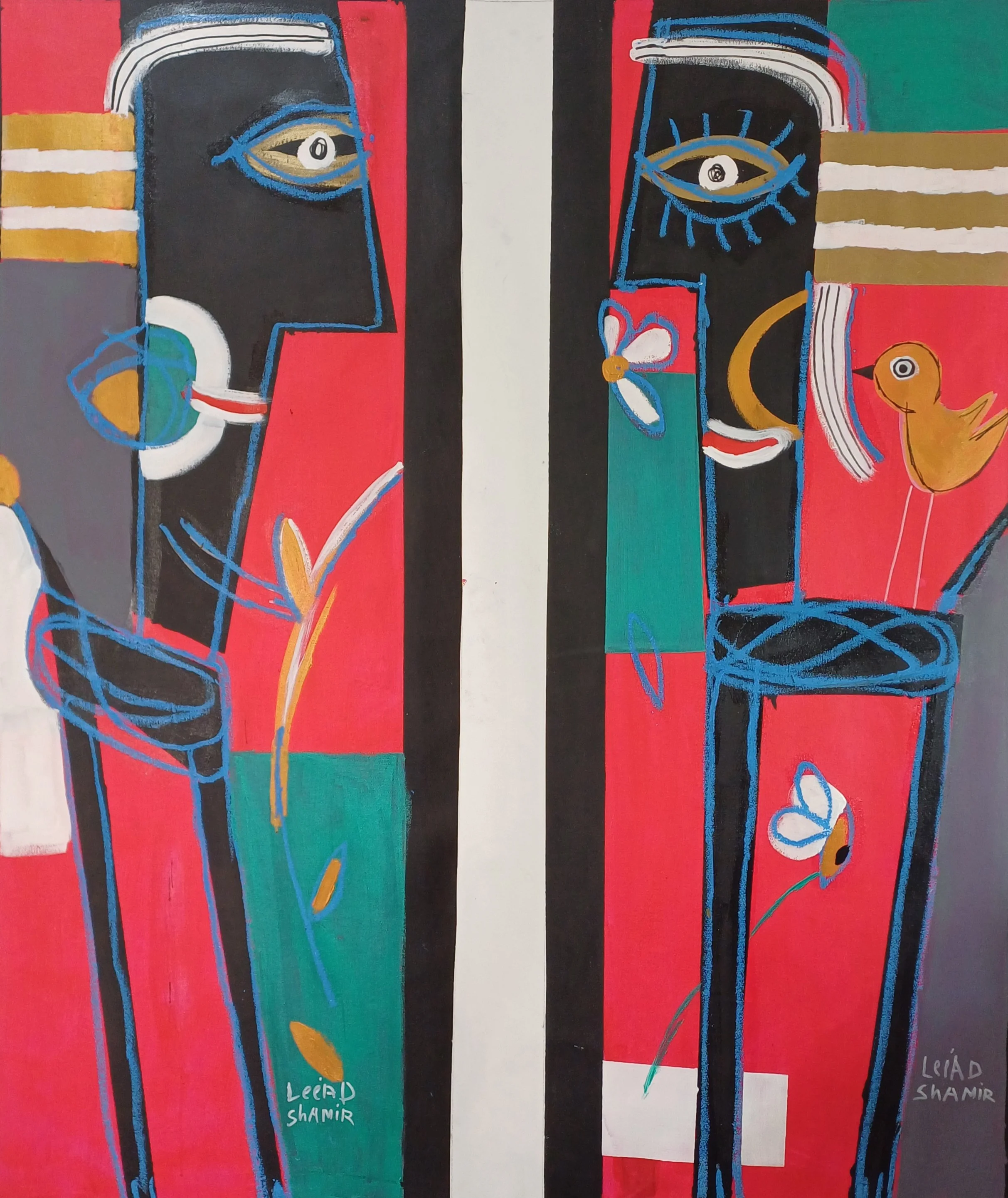 Leead Shamir — Original Painting, 60 × 20"