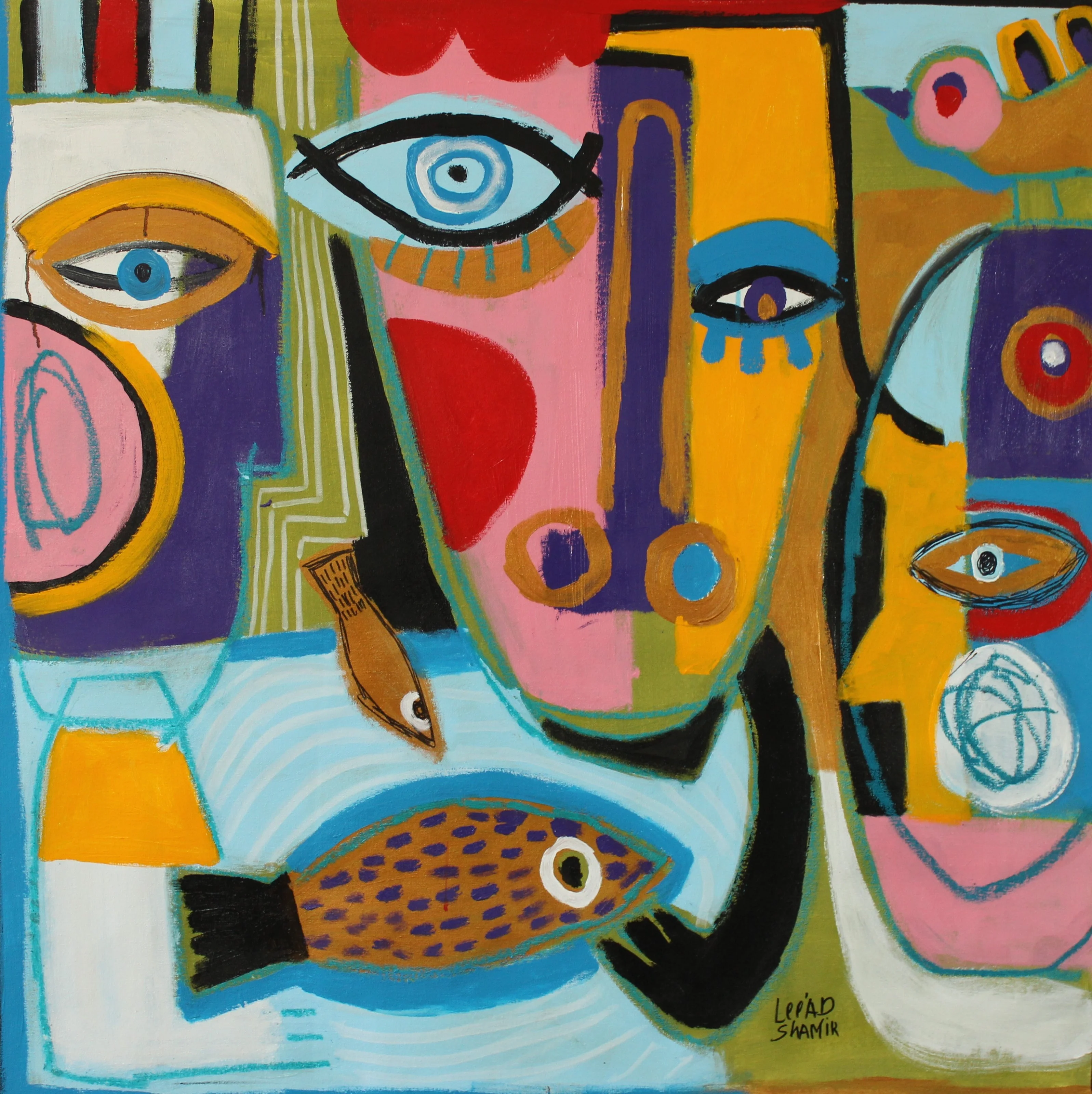 Leead Shamir — Original Painting, 40 × 40"