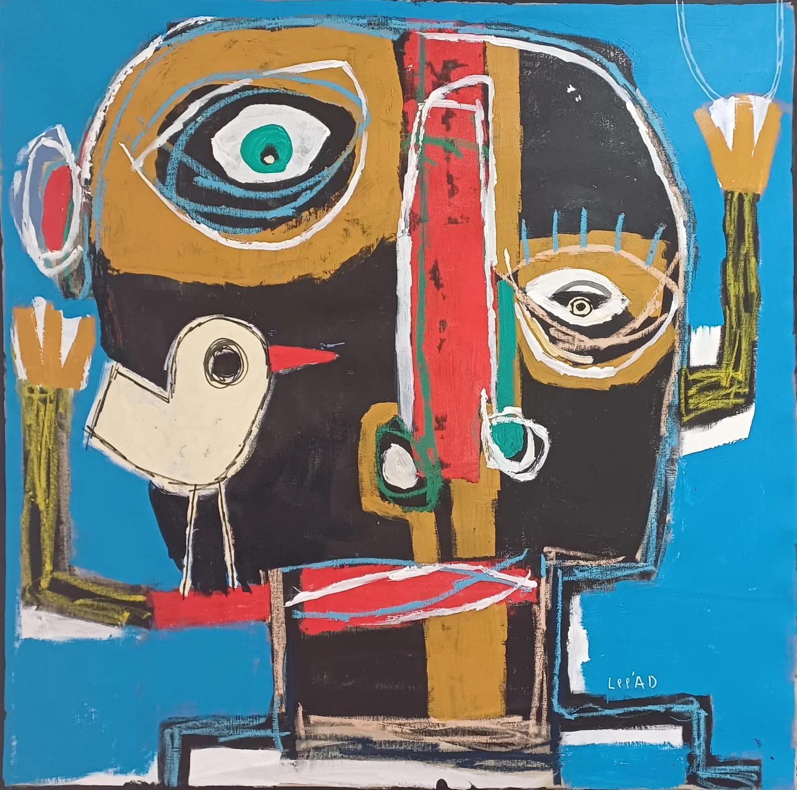 CONFUSION IN BLUE — original painting by Leead Shamir