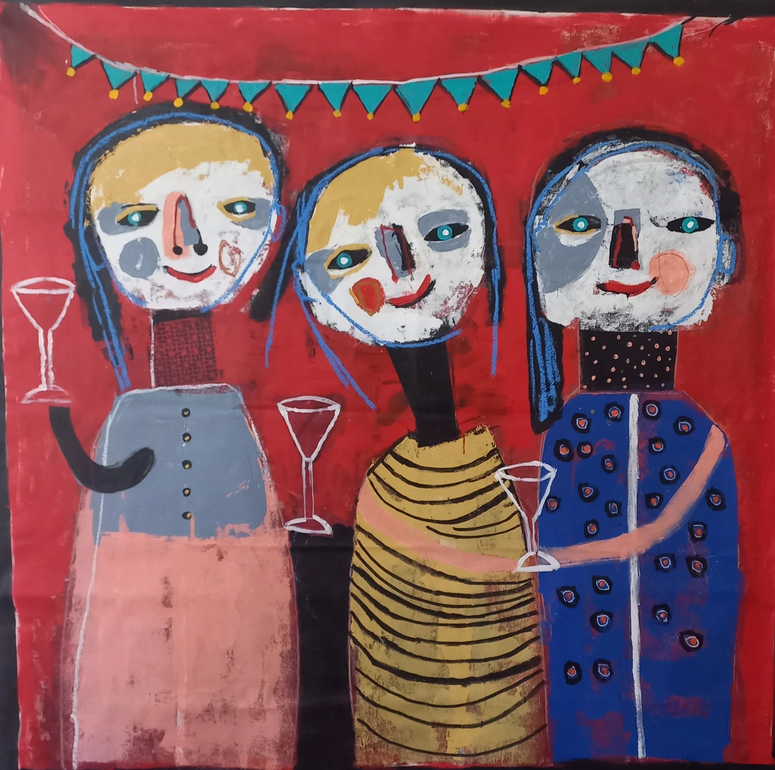 FRIENDS — original painting by Leead Shamir