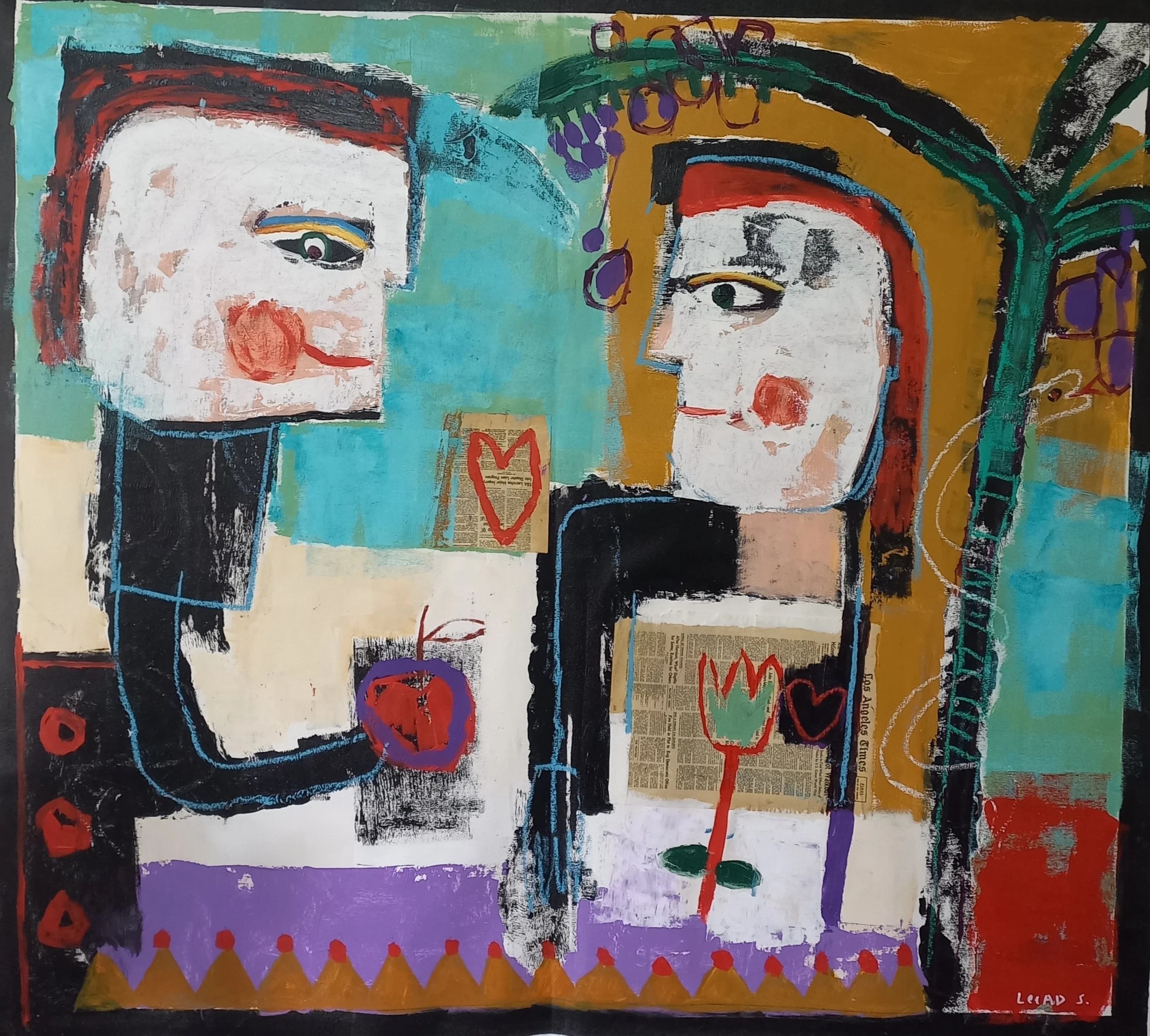 Just the two of us — original painting by Leead Shamir