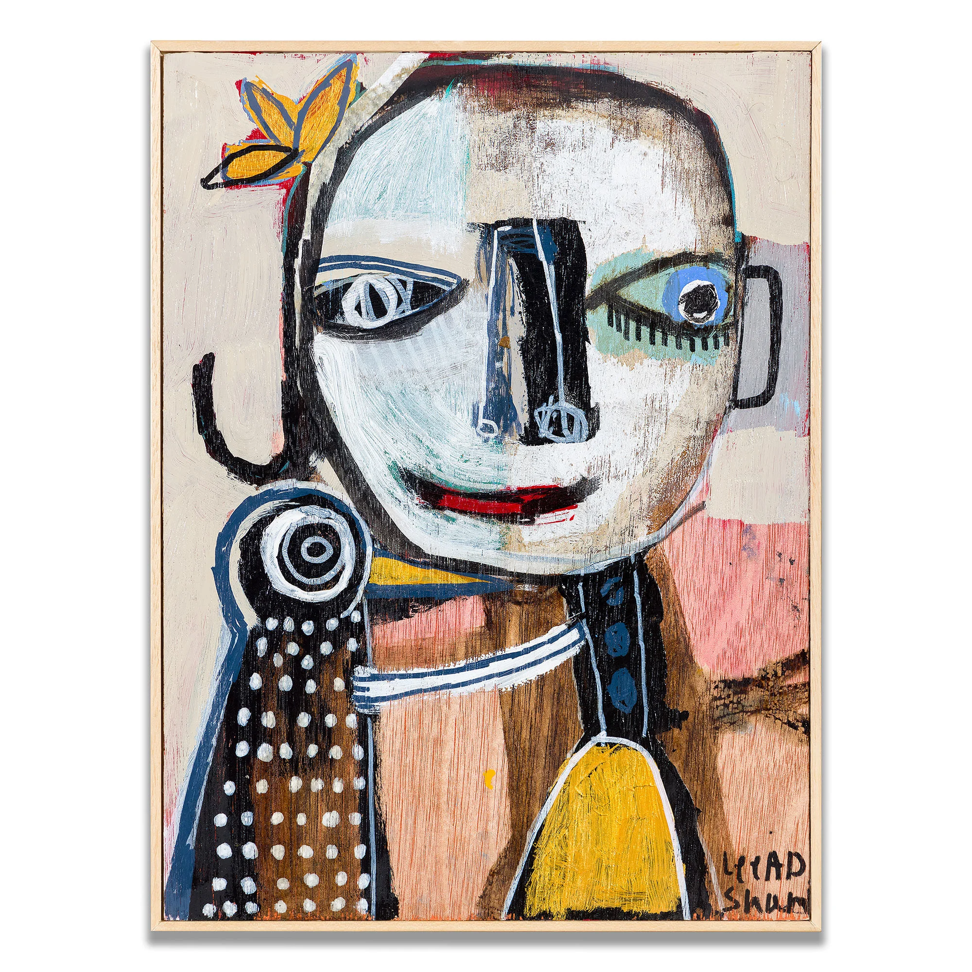 Me and a Bird — original painting by Leead Shamir
