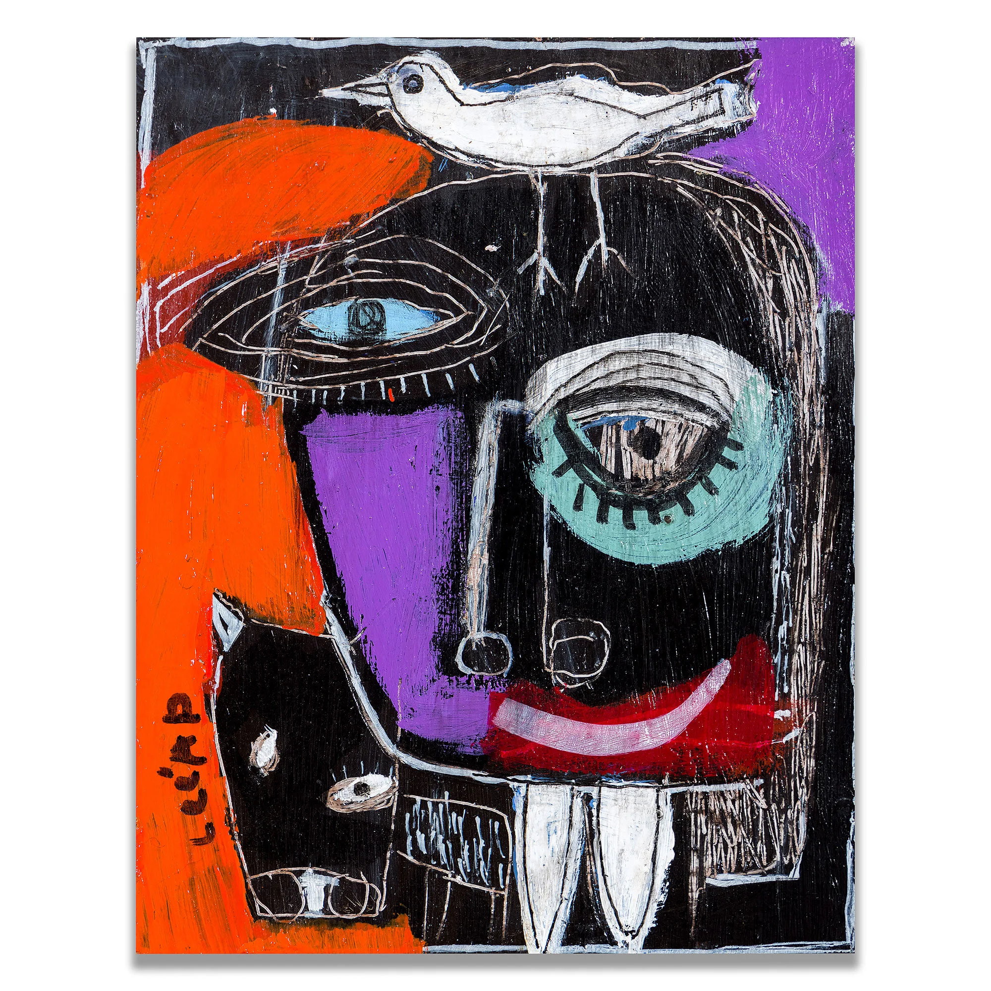 WHITE BIRD — original painting by Leead Shamir