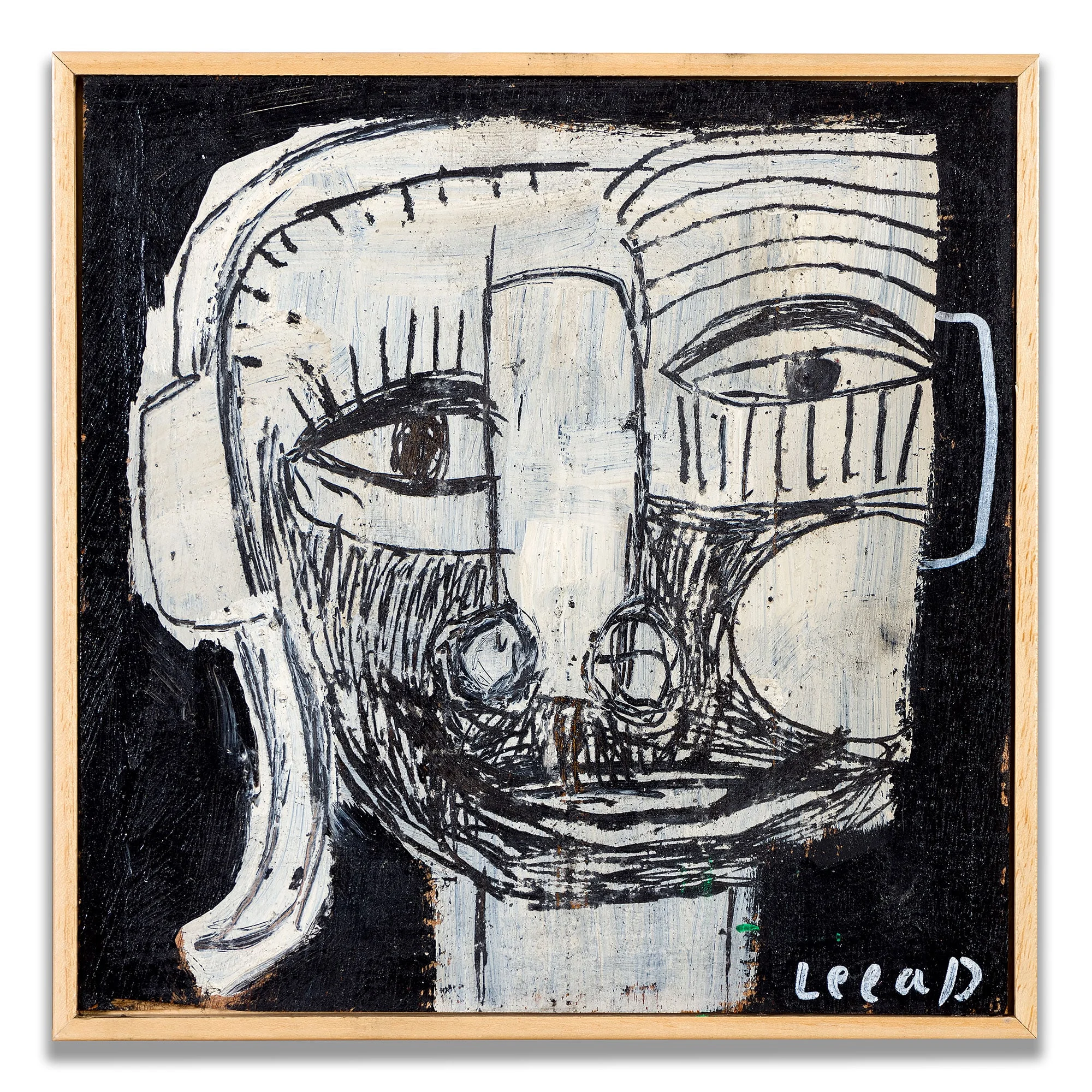Woman in Black and White — original painting by Leead Shamir
